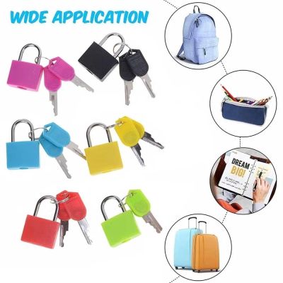 【CC】♞✘₪  23mm Small Padlock Suitcase Diary Lock with 2 Keys Plastic Drawer Luggage Locks Decoration