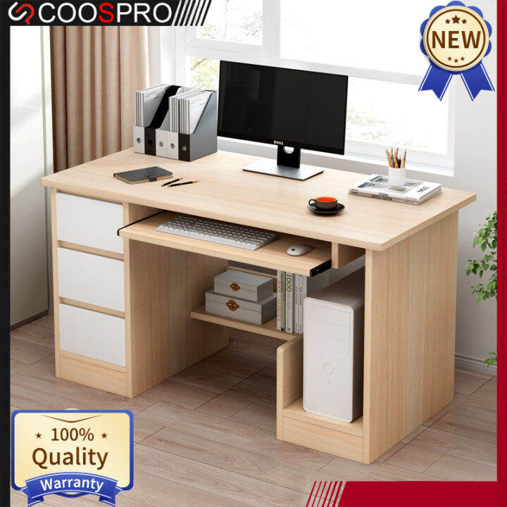 Coospro 120CM Study Table with Drawer Office Table Computer Table with