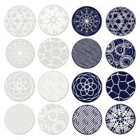 Blue White Round Coaster Silicone Heat Resistant Cup Mat Non-slip Pot Holder Table Placemat Home Decoration Kitchen Accessories