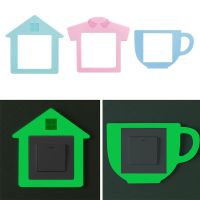 Creative Solid Color Switch Sticker Simple Book Cloth Shape Switch Protective Cover Anti-Dust Waterproof Cover Socket Decoration Wall Stickers Decals