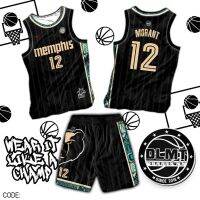 MEMPHIS GRIZZLIES BLACK CODE DLMT132 FULL SUBLIMATION JERSEY -FREE CHANGE TEAMNAME SURNAME   NUMBER