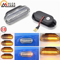 Led แบบไดนามิกเลี้ยวไฟด้านข้างพิทักษ์เครื่องหมายลำดับไฟกระพริบสำหรับโฟล์คสวาเกน VW Bora กอล์ฟ3 4 P Assat 3BG โปโล SB6