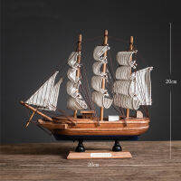 With LED Light Caribbean Black Pearl Corsair Sailing Boats Wooden Sailboat Model Home Decoration Accessories for Living Room