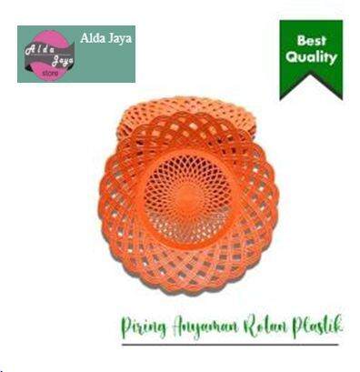 Alda jaya-Piring anyaman rotan plastik isi 12 pcs coklat | Lazada Indonesia