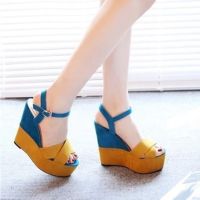 New Women Wedges Sandals Summer Mixed Colors Platform Sandals Women Casual Shoes High Heel Sandalias Mujer 2020