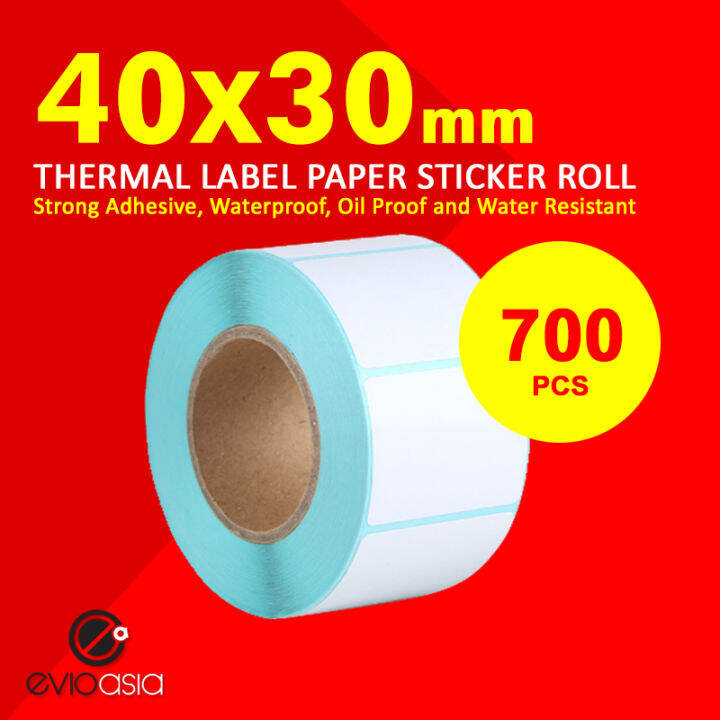 Thermal Label Paper Barcode Sticker Roll Size X Mm Pcs Roll