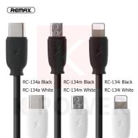 #355 Remax สายชาร์จ Micro usb RC-134m / Type-C RC-134a / Lightning RC-134i Fast Charging Data Cable 2.1A 9.9