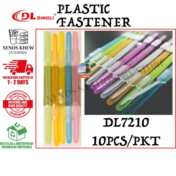 DINGLI Plastic Paper Fastener DL-7210 (10's/pack) Mix Colour Mix