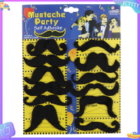 ? JCTTTY ? 12ชิ้น/เซ็ต Black fake mossaches self adhesive joke mexican Novelty PARTY SUPPLY