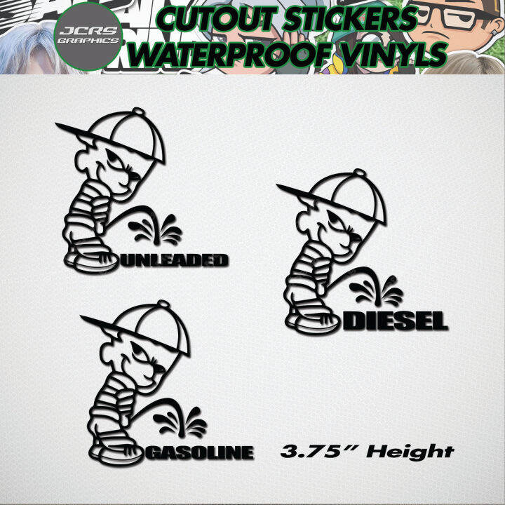 Gas Tank Cover Sticker Cutout Decal Hat Boy Design 3 variants