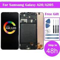 ▲✑ Super AMOLED For Samsung Galaxy A20 A205/DS A205F A205FD A205A LCD Display with Touch Digitizer Assembly Frame Free Shipping