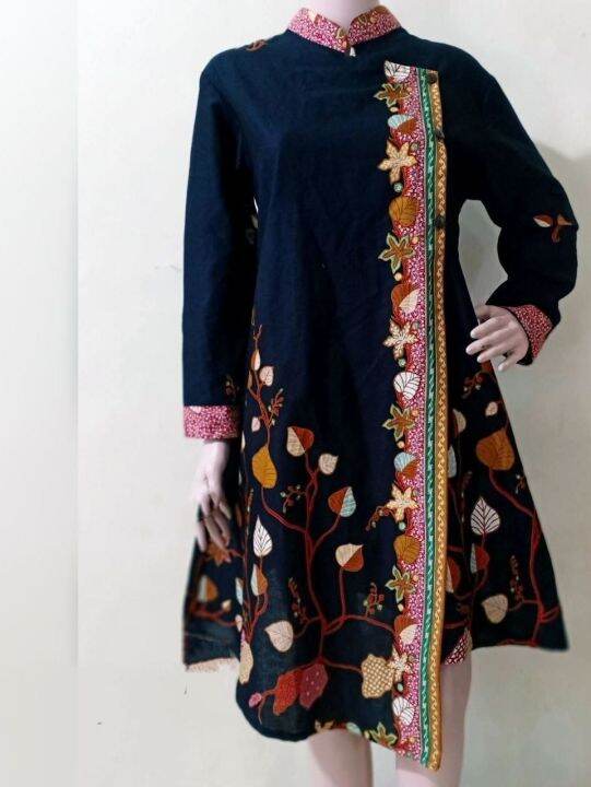 TUNIK BATIK TERBARU KEKINIAN REMEJA BATIK WANITA LENGAN PANJANG ...