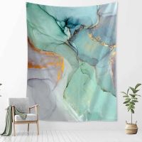 Green Marble Pattern Tapestry Wall Hanging Art Hippie Tapies Bohemian Aesthetic Room Dormitory Bedroom Home Decor