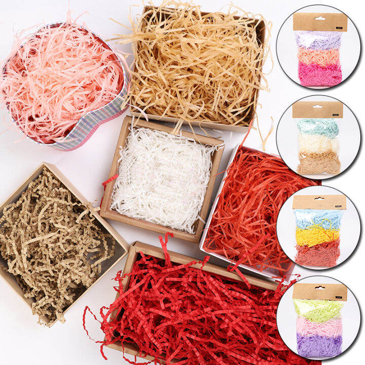 p5u7-30กรัม-ถุงงานแต่งงานกระดาษ-raffia-หั่น-diy-ของขวัญกล่องบรรจุวัสดุตกแต่งที่มีสีสันตกแต่งของขวัญกล่อง-filler-crinkle-ตัดกระดาษ