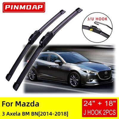 สำหรับ Mazda 3อะเซลล่าบีเอ็ม Bn 2014 2015 2016 2017 2018สำหรับใบที่ปัดน้ำฝนแปรงใบมีดอะไหล่ U J Hook