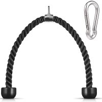 Heavy Duty Tricep Pull Down Rope 36 Inches with Snap Hook, Fitness Attachment Cable Machine Pulldown Rope for Home Gym