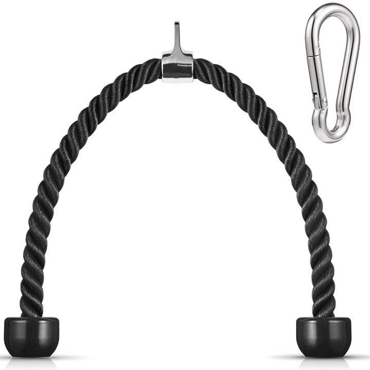 Heavy Duty Tricep Pull Down Rope 36 Inches with Snap Hook, Fitness