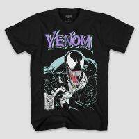 Mens Short Sleeve Venom Graphic T-Shirt - Black