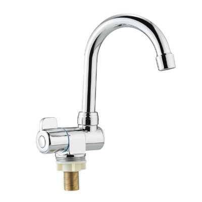 Copper Faucet High-End Folding Faucet Water Tap 360 Degree Single Cold Water Faucet for Marine Boat Yacht 1Piece