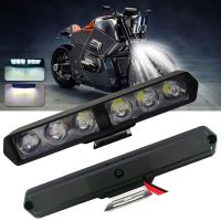 【hot】 DRL Flash 6LED Motorcycle Headlight SpotLights Auxiliary Lamp Electric Scooters Autocycle Modified Bulbs