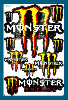 สติกเกอร์ ติดรถ Monster (สีส้ม) R618 สติกเกอร์แต่งรถ สำหรับรถมอเตอร์ไซค์ ติดรถยนต์ รถแข่ง รถวิบาก หมวกกันน็อค โลโก้  Stickersยอดฮิต จำนวน 1 แผ่น