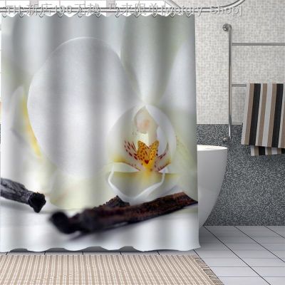 【CW】✙  Durable Custom Orchid Shower Curtains Curtain Fabric Washable Polyester for Bathtub