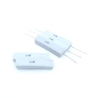 ♙ 10Pcs 10W 15R 18R 20R 22R 15ohm 18ohm 20ohm 22ohm 15 18 20 22 5 Cement Ceramic Power Horizontal Resistor Resistance R Ohm