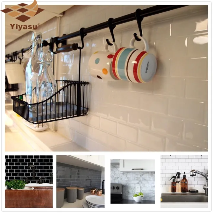 hot】 Subway tile Self Adhesive WallPaper Backsplash 3D Sticker Vinyl  Bathroom Kitchen Home Decor DIY | Lazada PH