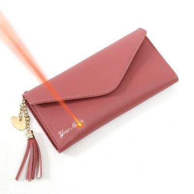 2022 Long Women Wallets Free Name Customized New Fashion Quality PU Female Wallets Cute Tassel Pendant Wallet Card Holder Purse