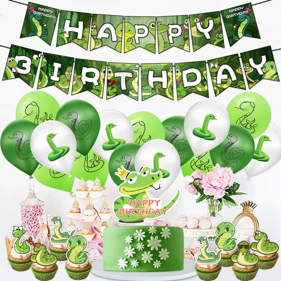 Bánh sinh nhật mặn vẽ hình 12 con giáp Con rắn con cọp  Happy birthday  Trí Dũng MS1148  Bánh sinh nhật bông lan trứng muối Tp HCM