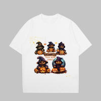 เสื้อยืดคอกลมแขนสั้นพิมพ์ลาย Halloween TRDDY BEAR BUNDLE