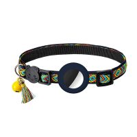 Cat Collar with Bell Adjustable Breakaway Kitten Collars-Safety Buckle for Air Tag Holder Case Pet Collar