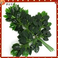 BUSH 6pcs พลาสติกทำจากพลาสติก ใบไม้เทียม การจัดสวน ต้นไม้สีเขียว ใบไม้ธีมเขตร้อน ของใหม่ อุปกรณ์หวายต้นไม้ ใบไม้ประดับตกแต่ง หม้อส์