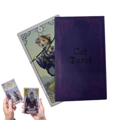 【LZ】tc015mtnw727 78 Cards Cats Tarot English Tarot Family Party Board Game Oracle Cards Astrology Divination Fate Card Friend Party Board Game