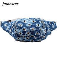 Fashion Uni Washed Blue Denim Casual Waist Pack Easy Take Fanny Pack for Women Belt Bag Functional Bum Bag for Male Hip Bag