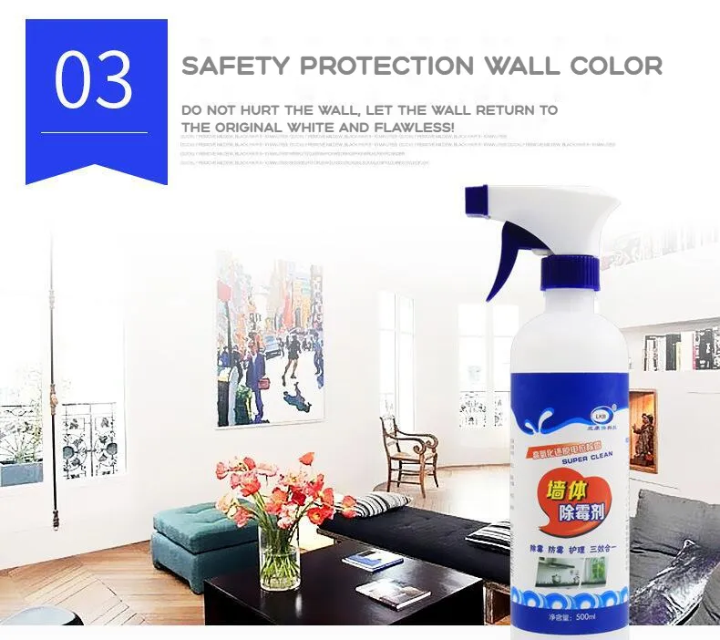 LKB Wall Mold Remover (500ml)Spray Mildew Spot Removal Cleaner Pembersih  Kulat Kotoran Dinding 墙体除霉剂