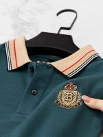 2023 spring and autumn new polo shirt mens long-sleeved ice silk quick-drying t-shirt high-end embroidered body shirt middle-aged dad wear 【SSY】