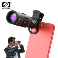 APEXEL Universal 18x25 Monocular Zoom HD Optical Cell Phone Lens Observing Survey 18X telephoto lens with tripod for Smartphone Smartphone Lenses