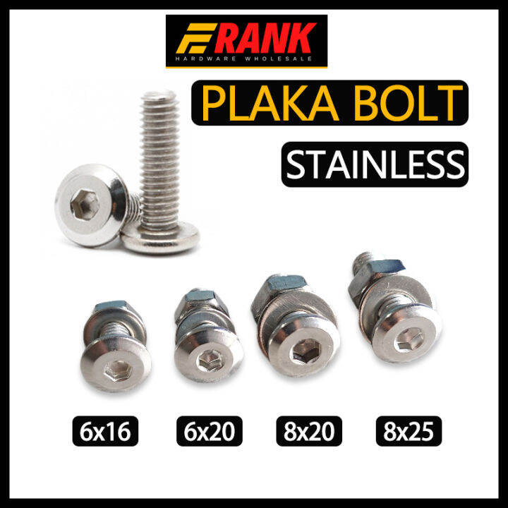 Plate Bolts Universal Plaka Bolts for Motorcycle and Car M6 M8 allen