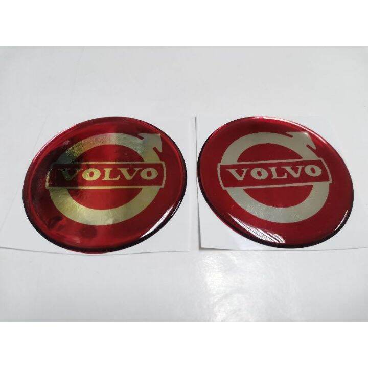 สติ๊กเกอร์-เทเรซิ่นนูนอย่างดี-logo-volvo-logo-sticker-แต่งรถ-ติดรถ-โลโก้-วอลโว่-ติดดุมล้อ-ดุมล้อ-กลม-ติดพวงมาลัย-สติกเกอร์-สติกเกอ