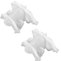 2PCS Frogs Shape Resin Molds Animal Silicone Molds Diy Crystal Glue Small Animal Ornaments for Epoxy Casting