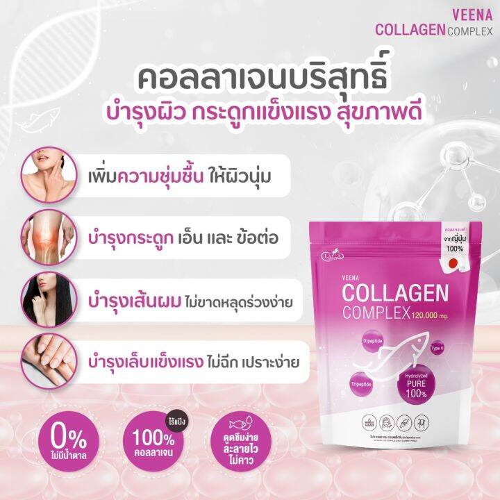 สินค้าใหม่ล่าสุด-veena-collagen-complex-วีน่า-คอลลาเจนบริสุทธ์-พรีเมี่ยม-นำเข้าจากญี่ปุ่น-เพียงวันละ-2-ช้อน-ชงง่าย-ละลายไว-ไม่คาว