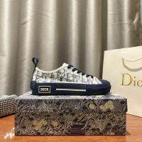 B23 Oblique Low Top Sneakers transparent printed high-top shoes unisex shoes(Bottom height 4cm) 0036