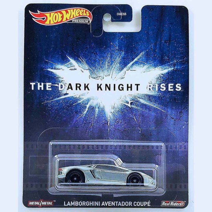 Xe mô hình bánh cao su 1/64 Hot Wheels Premium The Dark Knight Rises  Lamborghini Aventador Coupe 