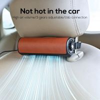 Car Interior Rear Headrest Fan USB Plug in Car Seat Fan Wind Power Up to Low Noise Car Rear Seat Fan Car Fan