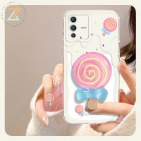 ☃ Zymello เคส VIVO V17 V19 V20 Pro V20SE V15 V11i Y31 Y51 Y76 Y72 Y75 Y19 Y51A Y51S เคสโทรศัพท์ซิลิโคนอมยิ้มน่ารัก (พร้อมขาตั้ง)