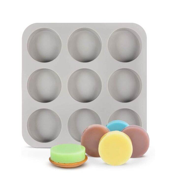 gl-แม่พิมพ์-ซิลิโคน-วงกลมใหญ่-9-ช่อง-คละสี-9-cavity-large-round-disc-silicone-mold