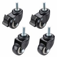 M8 Office Chair Caster Wheels 1.5 Inch Mute Swivel Rubber Caster Wheels Replacement Soft Safe Rollers Furniture Hardware Wheels