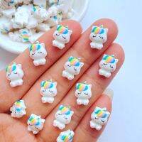 【hot】☃  30pcs Resin Cartoon Unicorn Dinosaurs Parts Accessories Kawaii Decoration