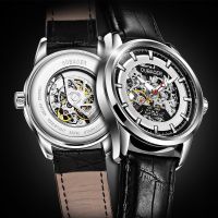 ZZOOI OUBAOER Men Watch Automatic Mechanical Mens Watches Male Tourbillon Skeleton Self Wind Wristwatch Waterproof Sport Fashion Clock